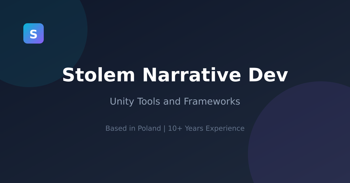 Stolem Narrative Dev | Unity Tools & Games